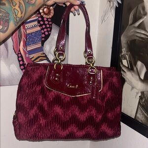 Coach Ashley Gathered Satin Bag